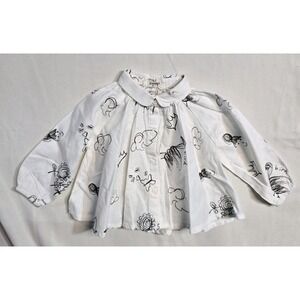 Aimama Baby Girls Blouse Flowy White Long Sleeve  18 Months  NWT